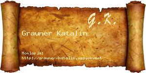 Grauner Katalin névjegykártya